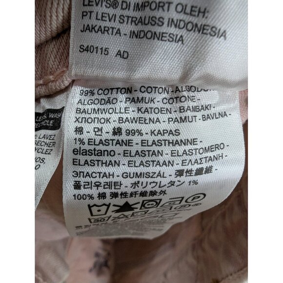 Levis 511 Jeans Mens 32x30 Pink Slim Stretch Denim 5 Pocket Zip Fly 04511-2730 - Picture 13 of 14